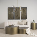 Mercana Britton Gold Metal w/ Clear Glass Globes 6-Light Chandelier