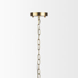 Mercana Britton Gold Metal w/ Clear Glass Globes 6-Light Chandelier