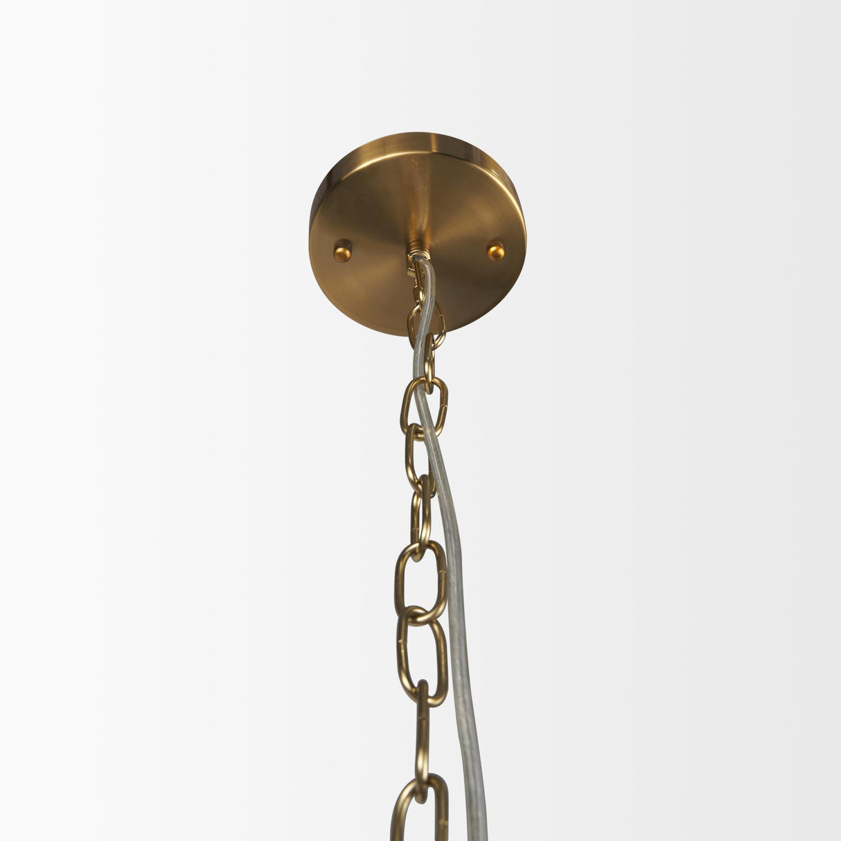 Mercana Britton Gold Metal w/ Clear Glass Globes 6-Light Chandelier
