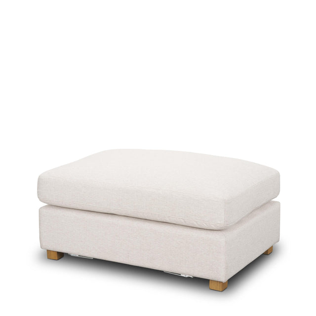 Mercana Halston Small Ottoman Oatmeal Performance Fabric