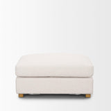 Mercana Halston Small Ottoman Oatmeal Performance Fabric