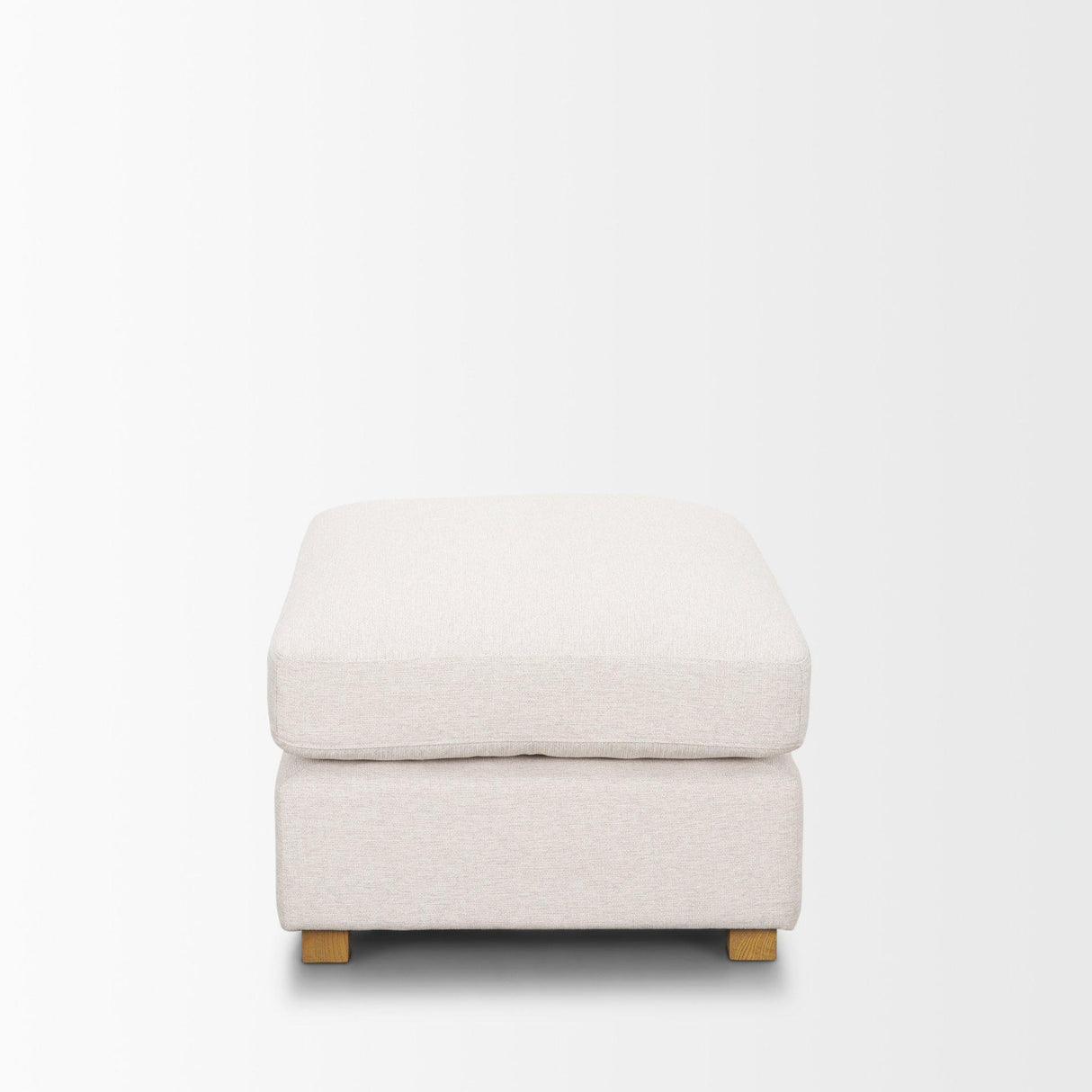 Mercana Halston Small Ottoman Oatmeal Performance Fabric