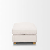 Mercana Halston Small Ottoman Oatmeal Performance Fabric