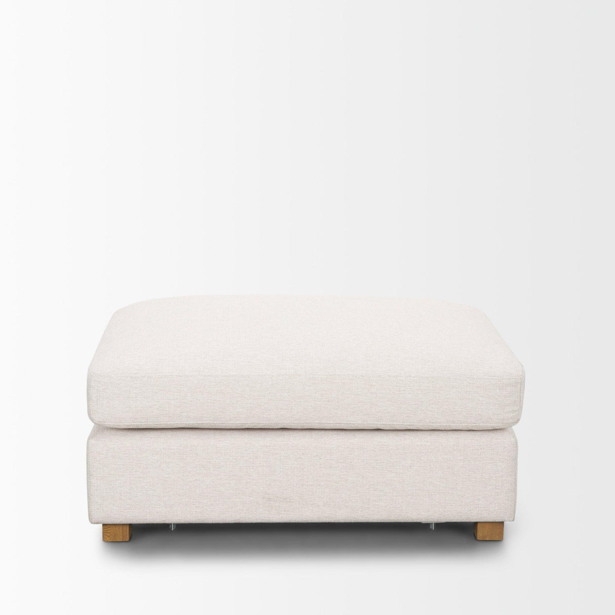 Mercana Halston Small Ottoman Oatmeal Performance Fabric