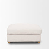 Mercana Halston Small Ottoman Oatmeal Performance Fabric