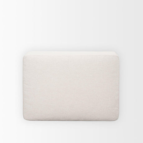 Mercana Halston Small Ottoman Oatmeal Performance Fabric