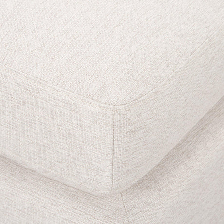 Mercana Halston Small Ottoman Oatmeal Performance Fabric