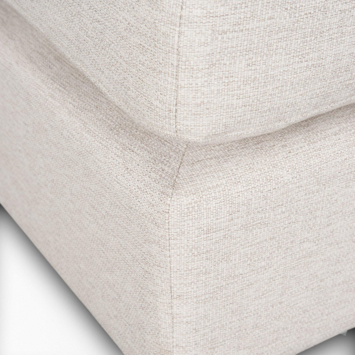 Mercana Halston Small Ottoman Oatmeal Performance Fabric