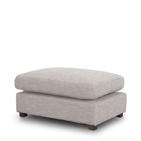 Mercana Halston Small Ottoman Light Gray Performance Fabric