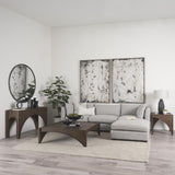 Mercana Halston Small Ottoman Light Gray Performance Fabric