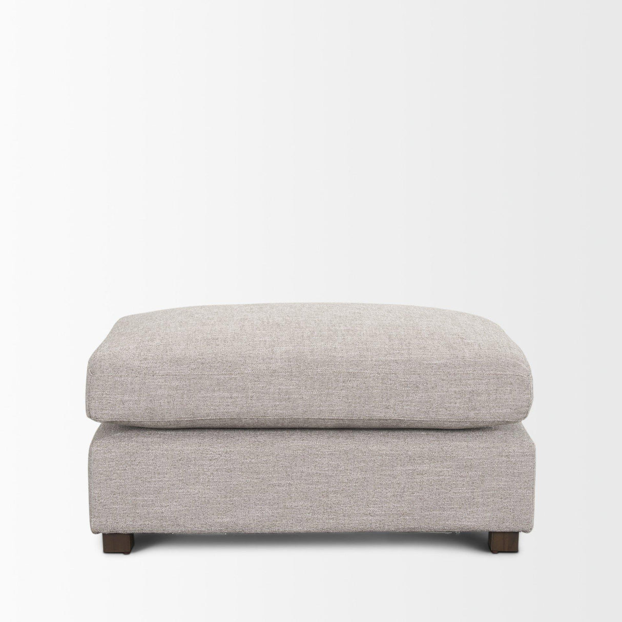 Mercana Halston Small Ottoman Light Gray Performance Fabric