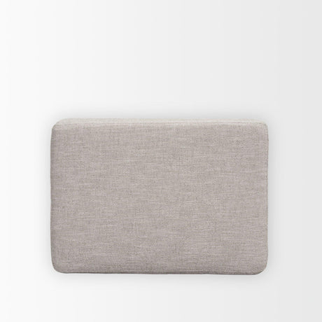 Mercana Halston Small Ottoman Light Gray Performance Fabric