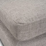 Mercana Halston Small Ottoman Light Gray Performance Fabric
