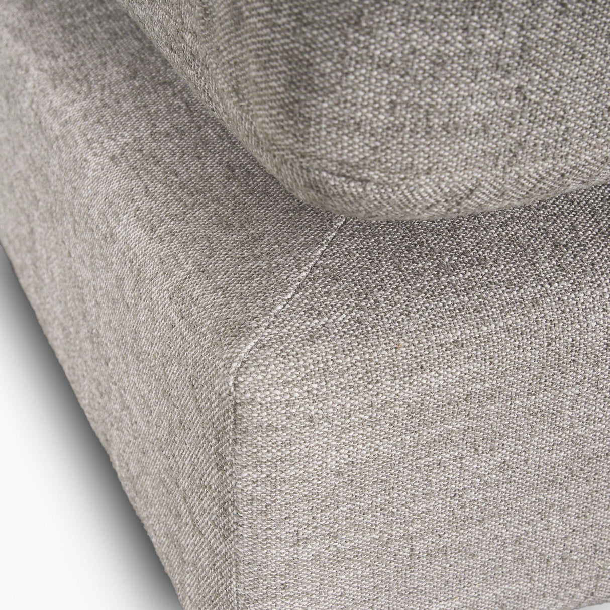 Mercana Halston Small Ottoman Light Gray Performance Fabric