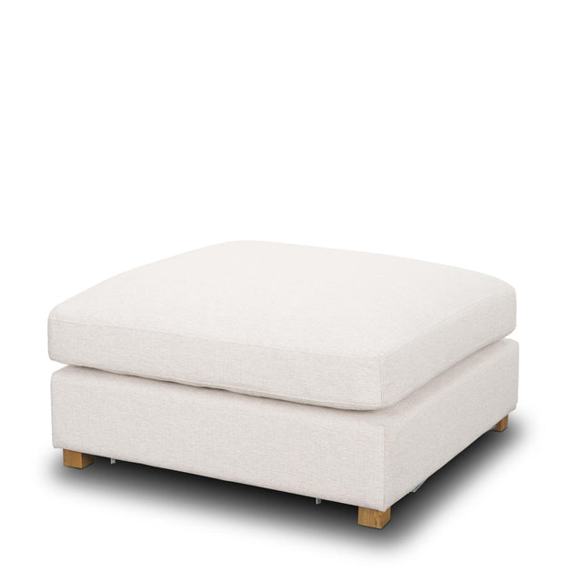 Mercana Halston Large Ottoman Oatmeal Performance Fabric