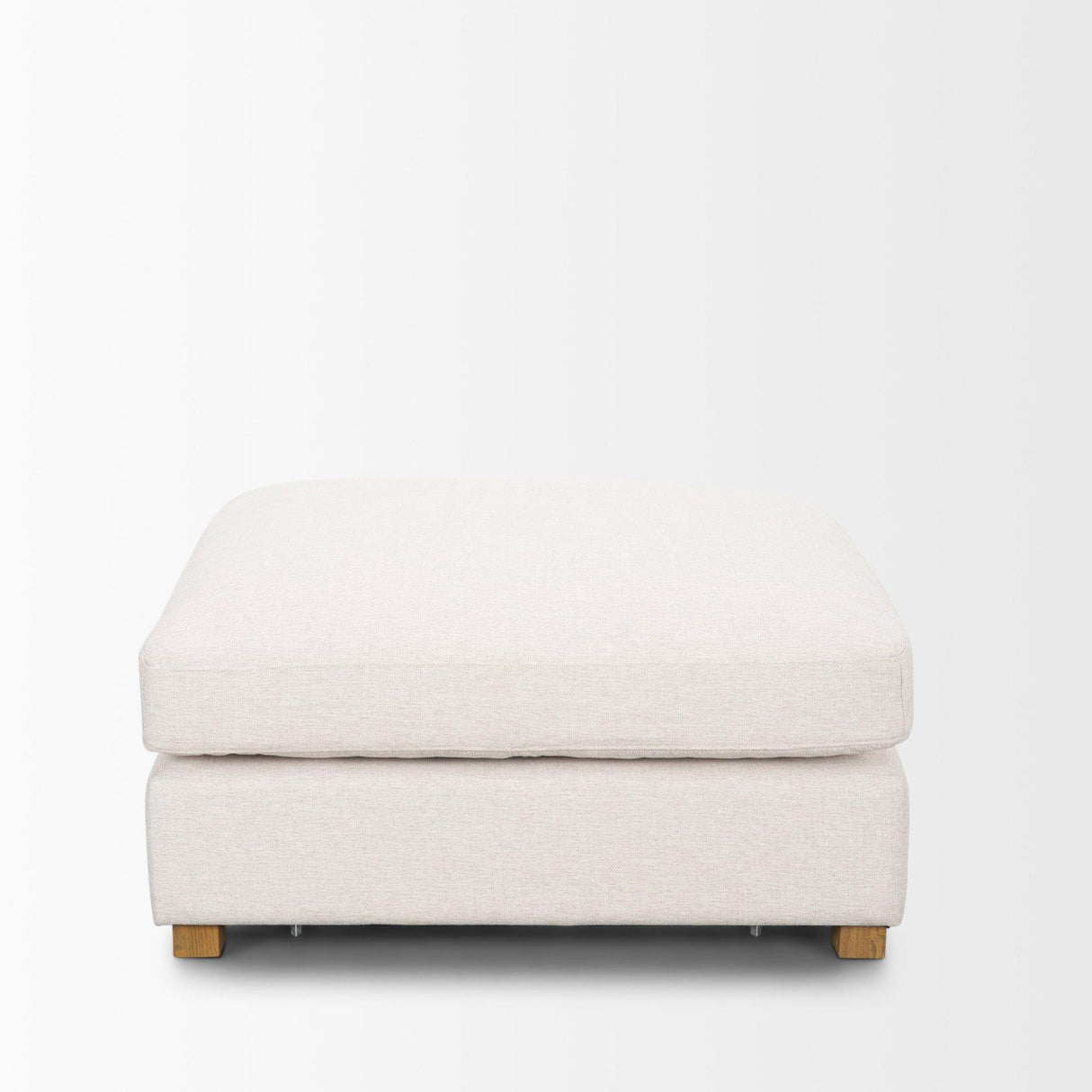Mercana Halston Large Ottoman Oatmeal Performance Fabric