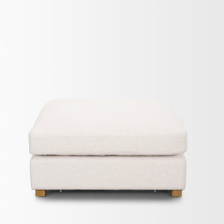 Mercana Halston Large Ottoman Oatmeal Performance Fabric