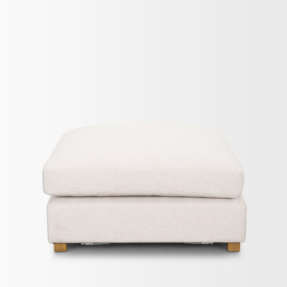 Mercana Halston Large Ottoman Oatmeal Performance Fabric