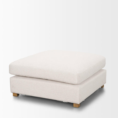 Mercana Halston Large Ottoman Oatmeal Performance Fabric