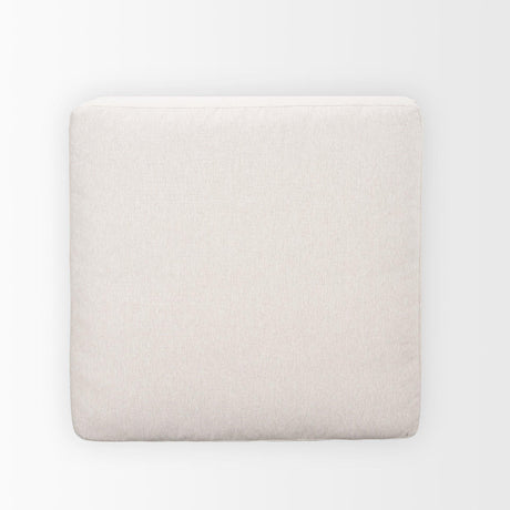 Mercana Halston Large Ottoman Oatmeal Performance Fabric
