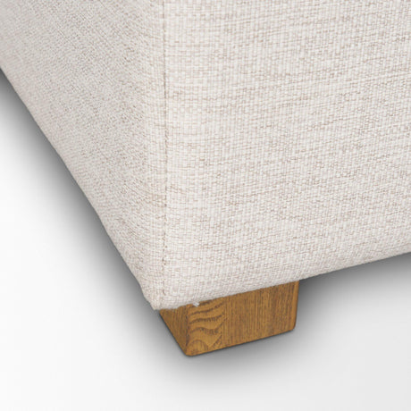 Mercana Halston Large Ottoman Oatmeal Performance Fabric