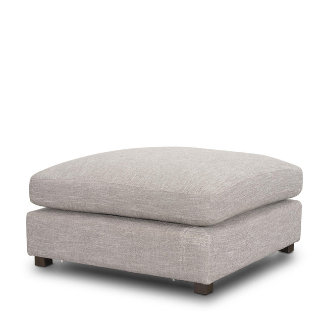 Mercana Halston Large Ottoman Light Gray Performance Fabric