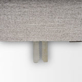 Mercana Halston Large Ottoman Light Gray Performance Fabric