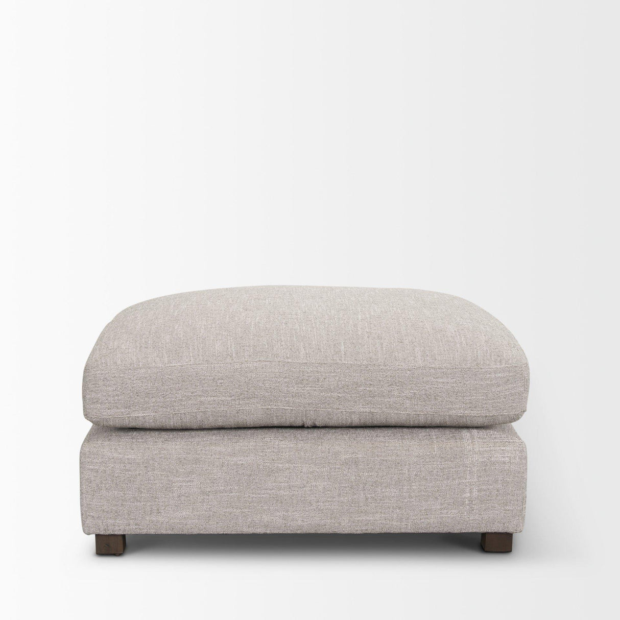 Mercana Halston Large Ottoman Light Gray Performance Fabric