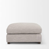 Mercana Halston Large Ottoman Light Gray Performance Fabric