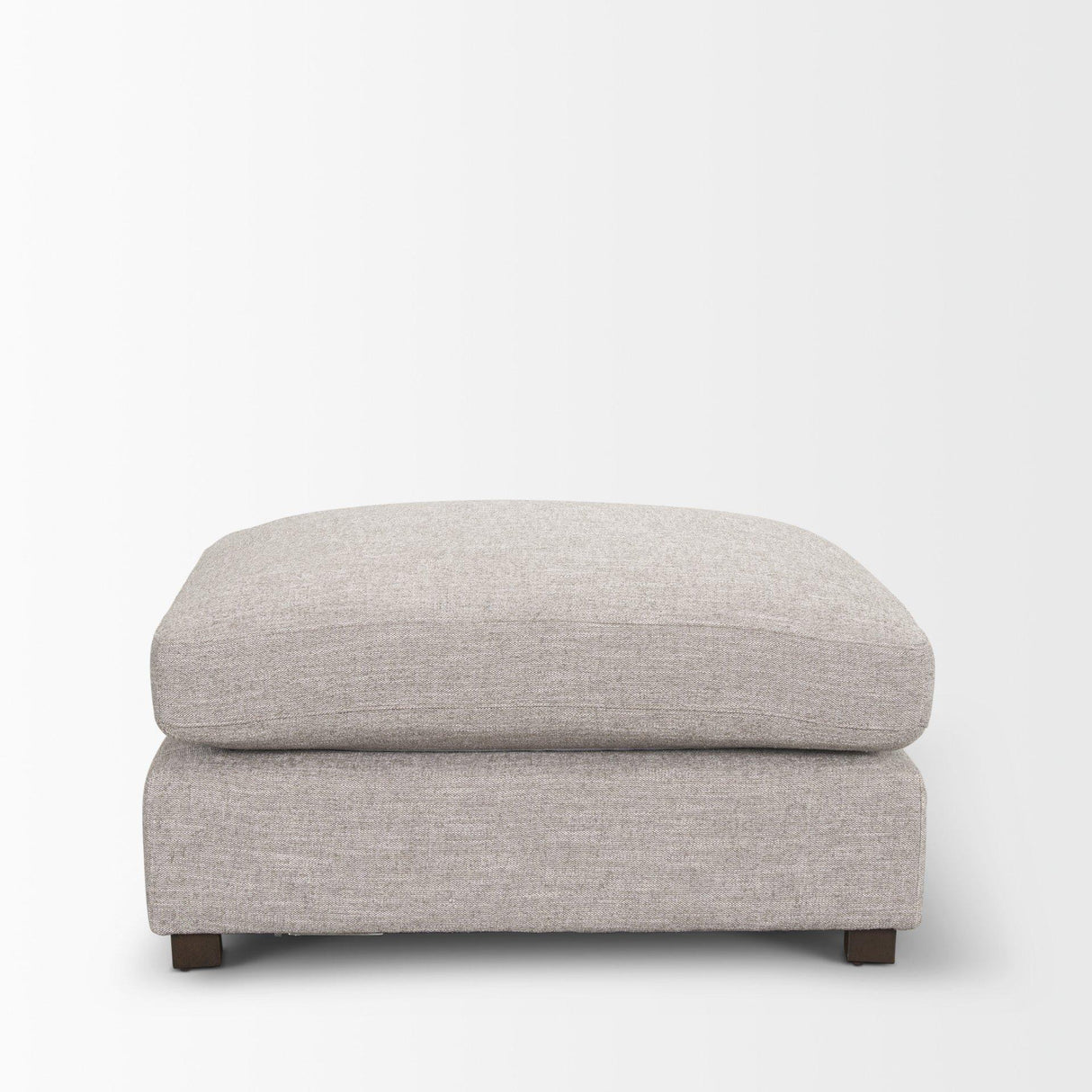 Mercana Halston Large Ottoman Light Gray Performance Fabric