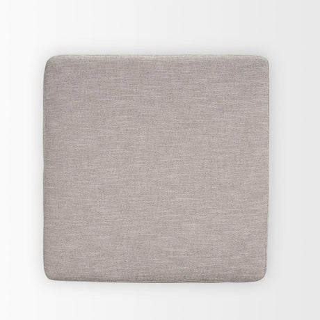 Mercana Halston Large Ottoman Light Gray Performance Fabric