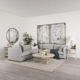 Mercana Halston Corner Light Grey Performance Fabric