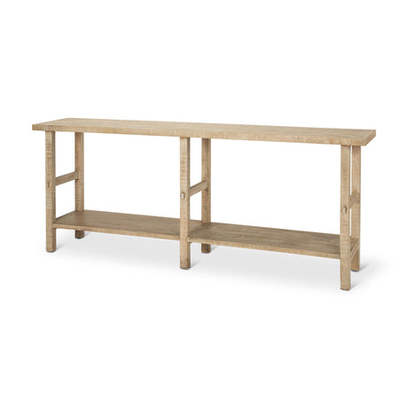 Mercana Rosie Large Blonde Wood Console Table