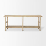 Mercana Rosie Large Blonde Wood Console Table