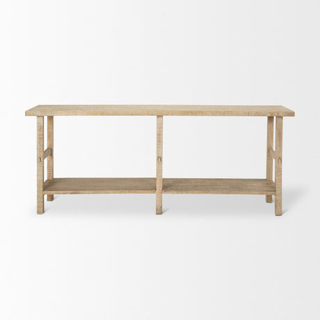 Mercana Rosie Large Blonde Wood Console Table