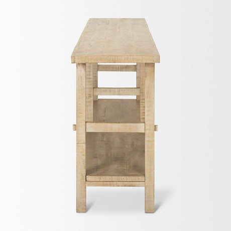 Mercana Rosie Large Blonde Wood Console Table