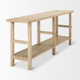 Mercana Rosie Large Blonde Wood Console Table