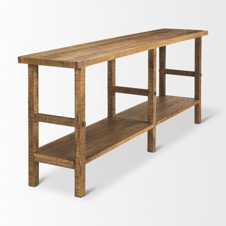 Mercana Rosie Large Brown Wood Console Table