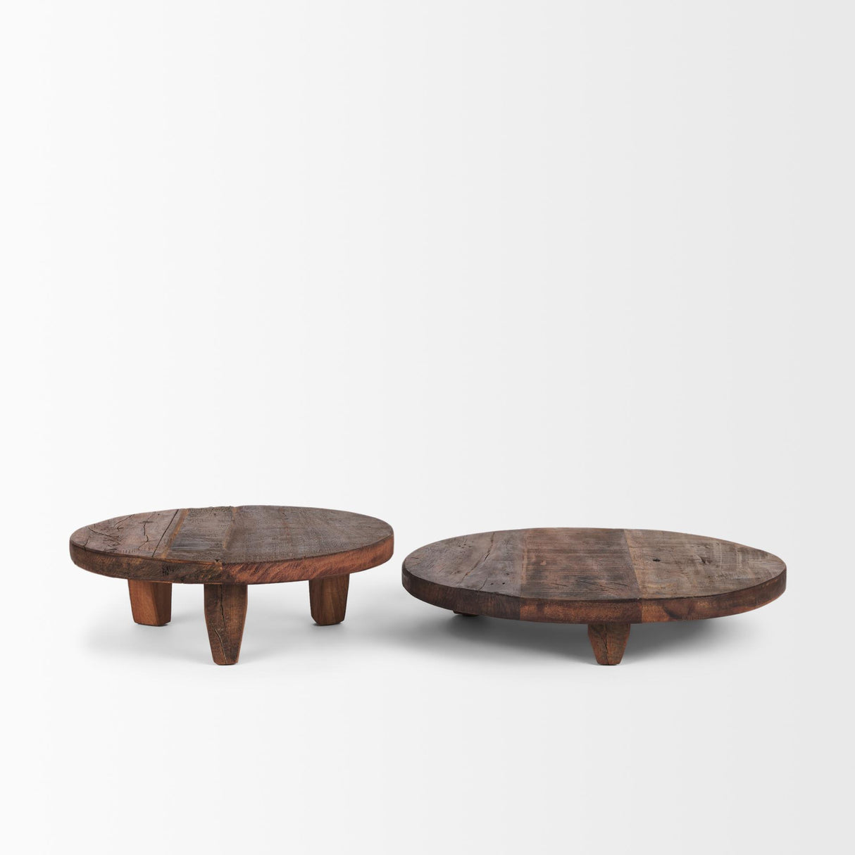 Mercana Iza Medium Brown Wooden Riser (Set of 2)