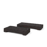 Mercana Shira Reclaimed Dark Brown Wooden Riser (Set of 2)
