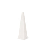 Mercana Pyramis White Rough Marble Obelisk 13"