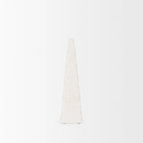 Mercana Pyramis White Rough Marble Obelisk 13"