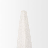 Mercana Pyramis White Rough Marble Obelisk 13"