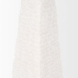 Mercana Pyramis White Rough Marble Obelisk 13"