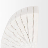 Mercana Stept White Marble Bookends w/rough carving (set of 2)