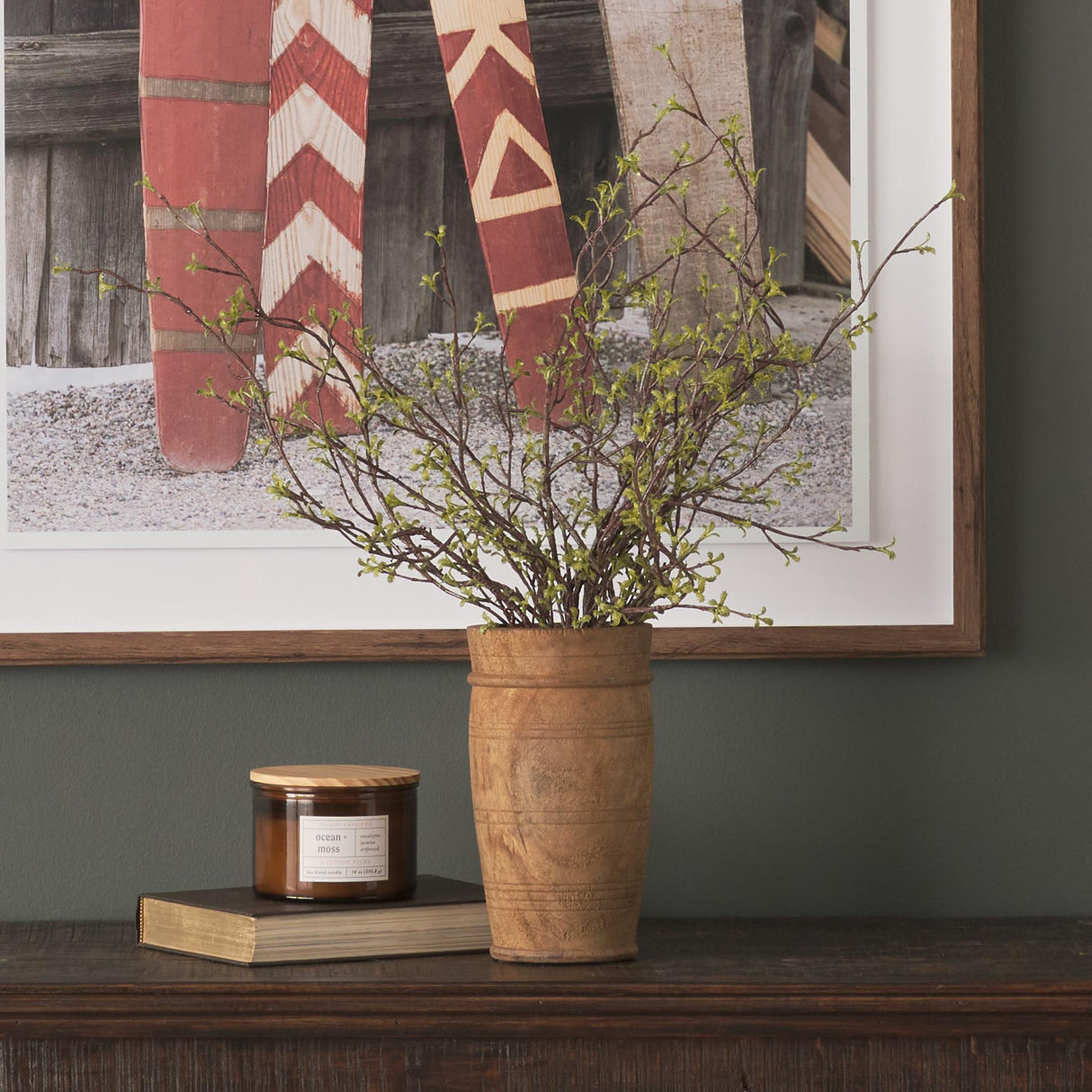 Mercana Porta Small Medium Brown Reclaimed Wooden Pot