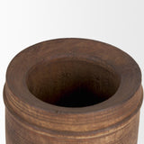 Mercana Porta Small Medium Brown Reclaimed Wooden Pot