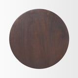 Mercana Novell Dark Brown Wood Pedestal Accent Table