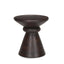 Mercana Palmera Dark Brown Wood Pedestal Accent Table