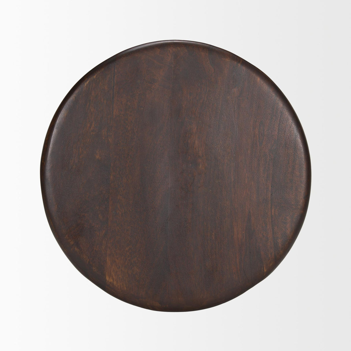 Mercana Palmera Dark Brown Wood Pedestal Accent Table